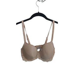 Wacoal Dark and light beige and white lace full coverage bras set of 2 32C